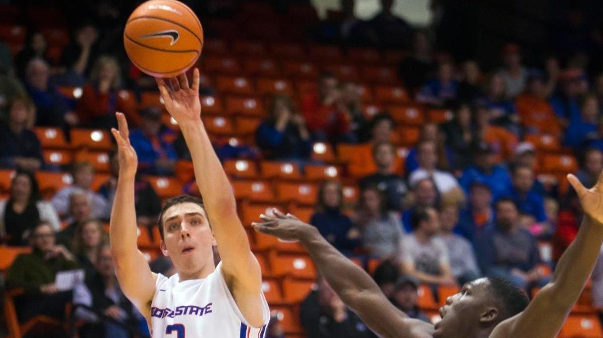 Boise State guard Justinian Jessup has made 45 3-pointers this season, but he doesn’t have a favorite spot to shoot from. “I can get myself going anywhere on the floor,” he said.