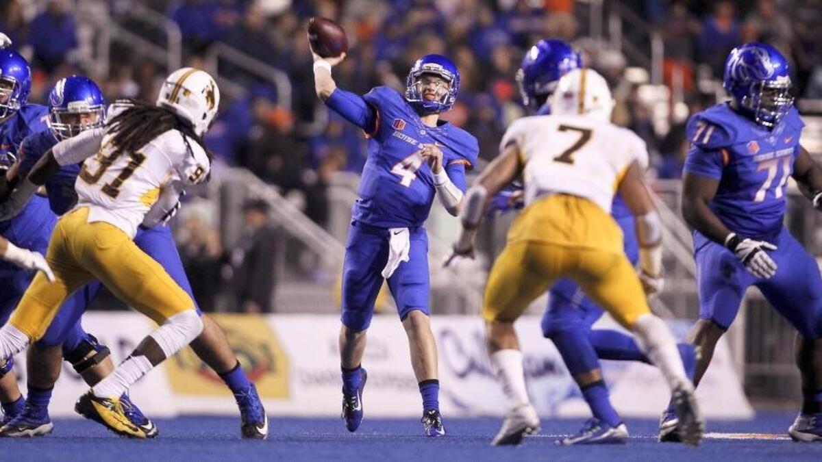 Boise State’s Brett Rypien has a 151.99 efficiency rating, which is 0.60 points higher than Mountain West runner-up Cameron Coffman of Wyoming.