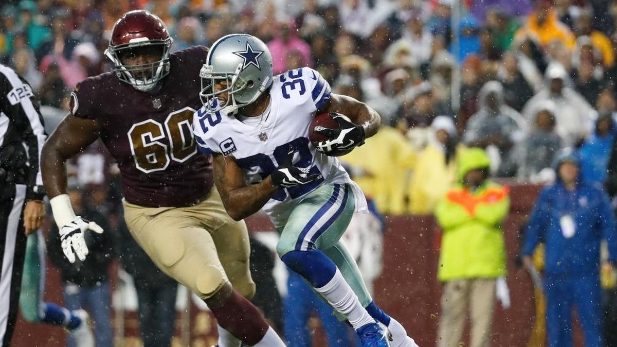 Dallas Cowboys cornerback Orlando Scandrick returned a blocked field goal by teammate Tyrone Crawford 86 yards on Sunday against the Washington Redskins. Both defenders are former Boise State football players.