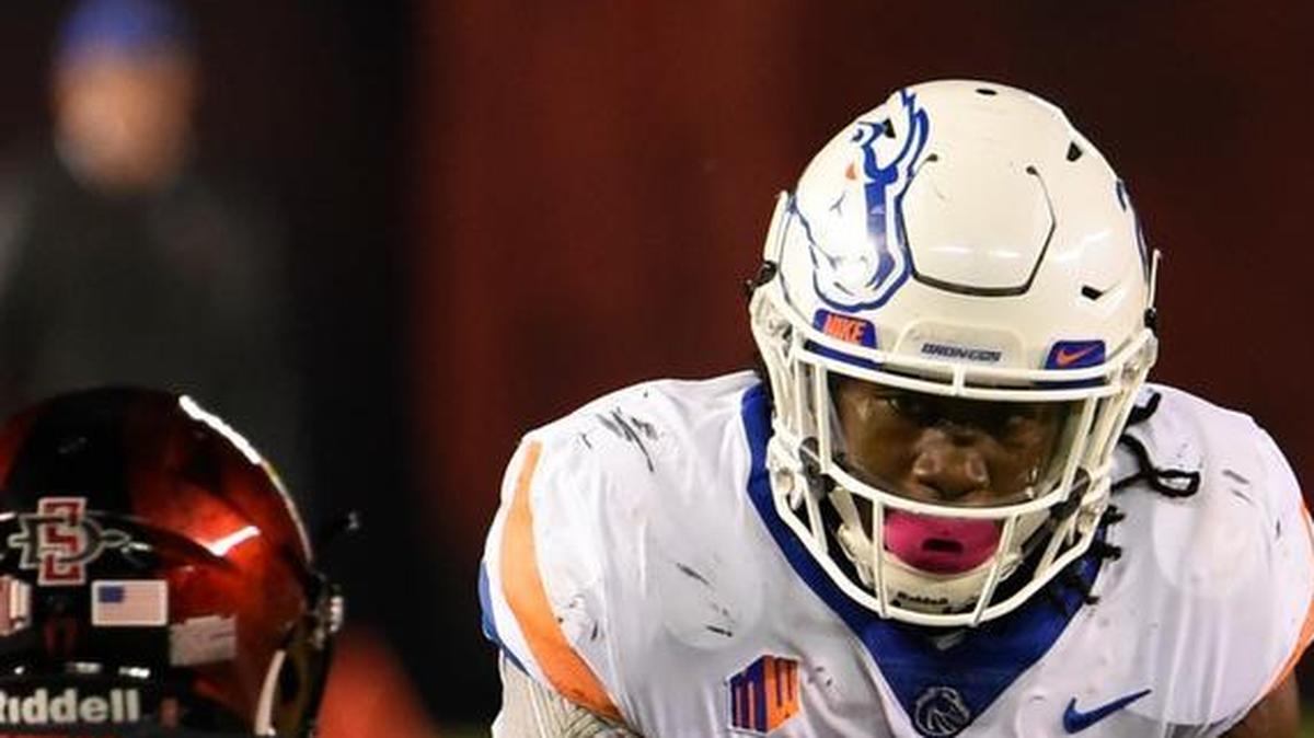 Boise State running back Alexander Mattison looks for room against San Diego State last week. Mattison rushed for a career-best 128 yards in the win.