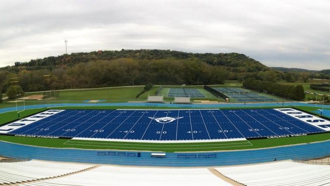 Luther College will install a blue football field this year.