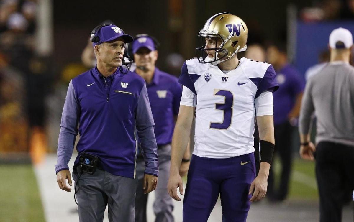 Washington coach Chris Petersen and quarterback Jake Browning will face Penn State in the Fiesta Bowl, where Petersen led Boise State to two wins.