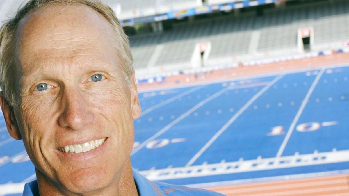 Gene Bleymaier, the former Boise State athletic director, introduced blue turf to the college football world in 1986. He returned to Boise for Friday night’s game against San Jose State, where he’s now the athletic director.