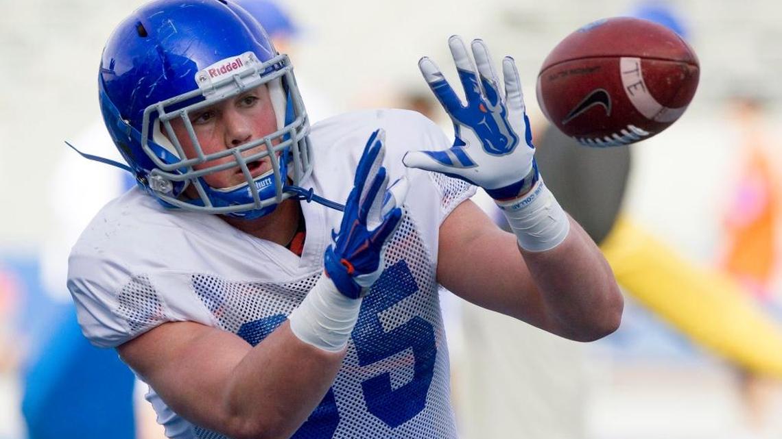 Boise State sophomore tight end John Bates had three receptions last season, most among returners at the position. With two seniors graduated, he should be a bigger factor in 2018. “I have a bigger responsibility to take on,” he said.