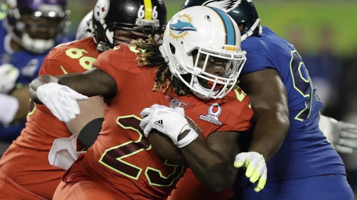Last season, Miami Dolphins running back Jay Ajayi became the fourth player in NFL history to post three games in the same season with 200 or more rushing yards (Tiki Barber, Earl Campbell, O.J. Simpson). He also made his first Pro Bowl roster.
