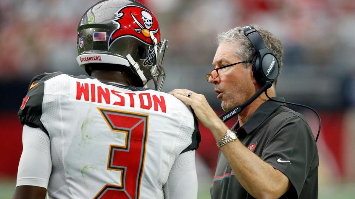 Buccaneers head coach Dirk Koetter and quarterback Jameis Winston are off to a 1-3 start this season, with the Carolina Panthers on the schedule Monday night (6:30 p.m., ESPN).