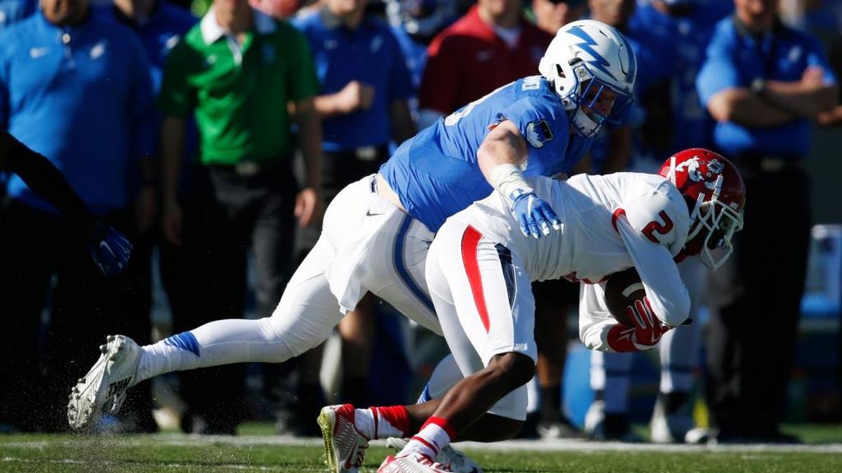 Air Force safety Weston Steelhammer has a solid track record when he plays in Boise or against Boise State. In addition to his four-tackle, three-interception performance at home against the Broncos last season, he had a game-high 10 tackles against Western Michigan in the 2014 Famous Idaho Potato Bowl.
