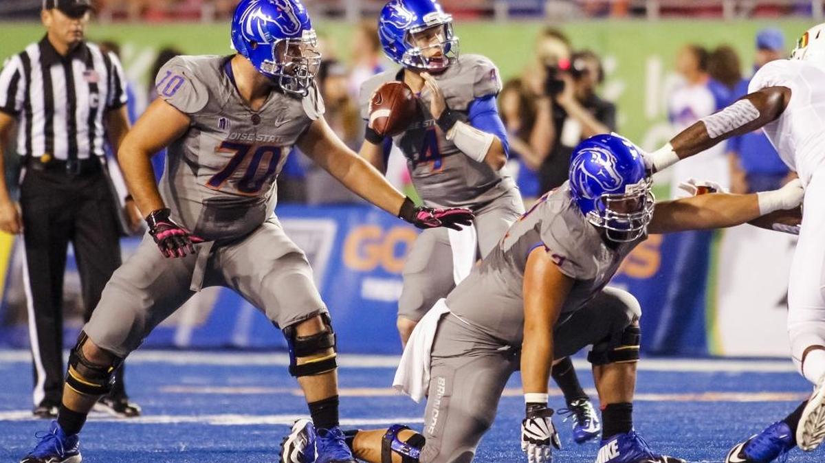 Boise State quarterback Brett Rypien is averaging about 10 fewer pass attempts per game this season than last, but his efficiency rating is nearly 22 points higher.