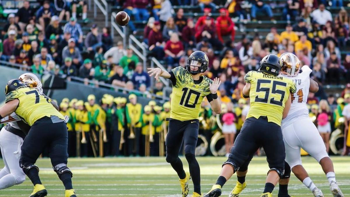 Oregon quarterback Justin Herbert became the Ducks starter as a true freshman in 2016.