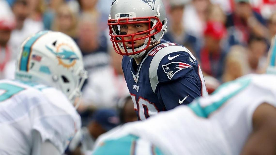 New England Patriots linebacker Shea McClellin during a NFL football game against the Miami Dolphins at Gillette Stadium in Foxborough, Mass. on Sept. 18, 2016.