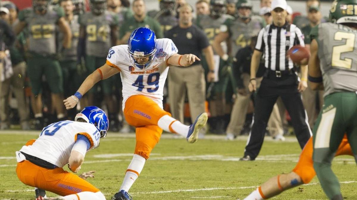 Boise State kicker Tyler Rausa’s two first-half field goals provided all of the Broncos’ scoring until Cedrick Wilson’s touchdown reception with 1:20 remaining in the game.