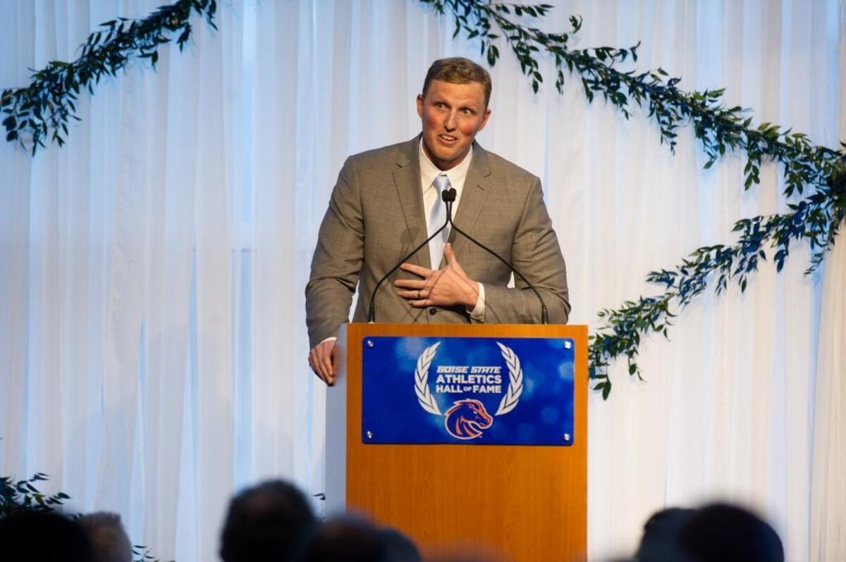 Nate Potter was inducted into the Boise State hall of fame in 2018. He’s spent the past two seasons as the tight ends coach at Montana State, which will play for the FCS national title Saturday.