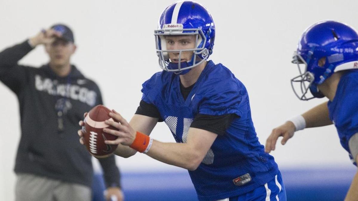 Boise State quarterback Ryan Finley during a practice this spring.