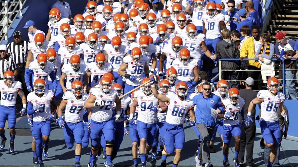 Boise State players and coaches hit the field at Spartan Stadium (now CEFCU Stadium) in San Jose, Calif., last season. Boise State won 40-23 in the final game of the regular season, and leads the all-time series 12-0. In those 12 meetings, Boise State has won by an average of 29 points. The smallest margin of victory for the Broncos was a 23-20 thriller at San Jose State in 2006.
