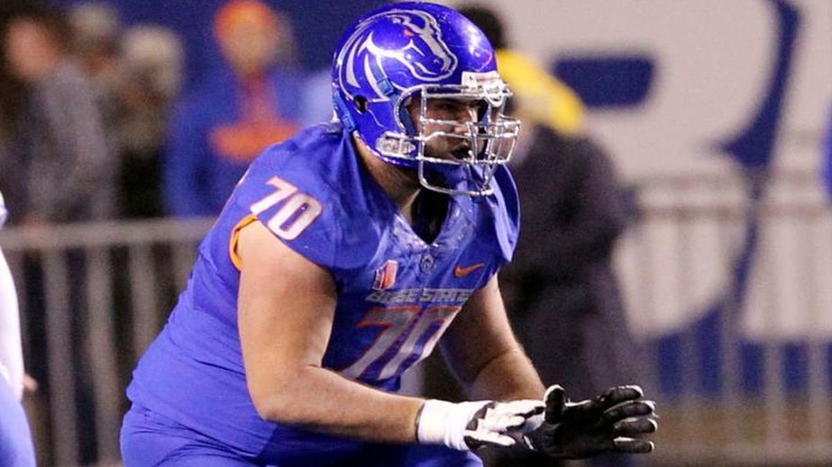 Boise State junior Steven Baggett was the starting right tackle last season and is the starting right guard this season.