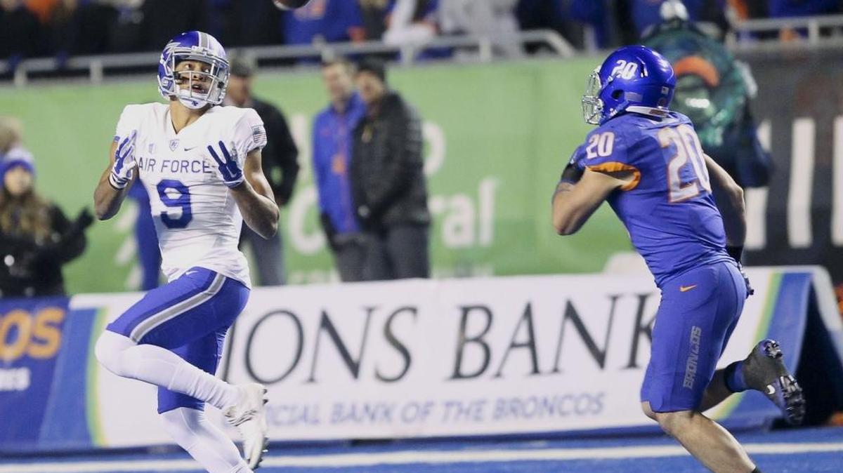 Air Force’s Jalen Robinette had two catches for 79 yards last year at Boise State, including this 67-yard touchdown.
