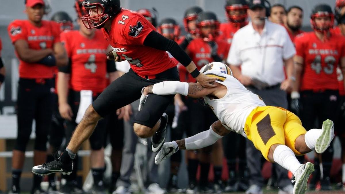UNLV’s Kurt Palandech has 413 passing yards, 201 rushing yards and six total touchdowns in the past two games.