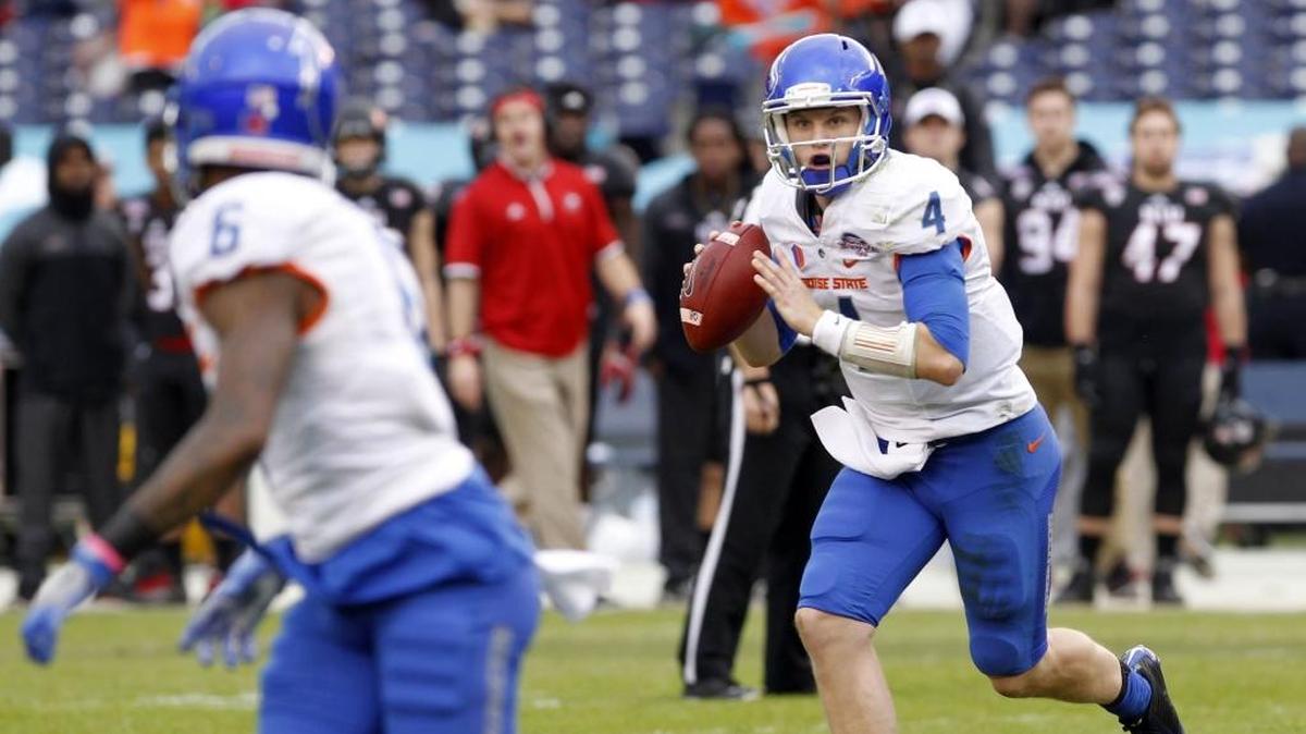 Brett Rypien capped his freshman season by throwing for 377 yards and three touchdowns during Boise State’s 55-7 Poinsettia Bowl rout of Northern Illinois.