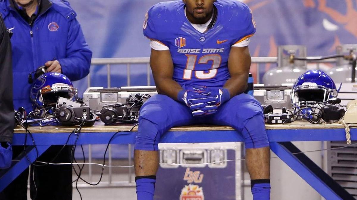 Boise State running back Jeremy McNichols had 351 yards from scrimmage and three touchdowns in the past two home games. But the Broncos lost both by seven points apiece.