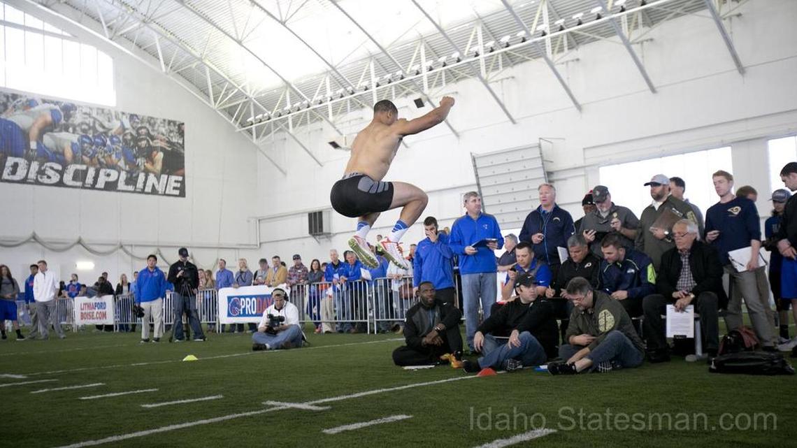 Boise State is in the process of replacing the artificial turf in the Caven-Williams Indoor Facility. The football team practices in the facility throughout the year and holds its annual Pro Day there.