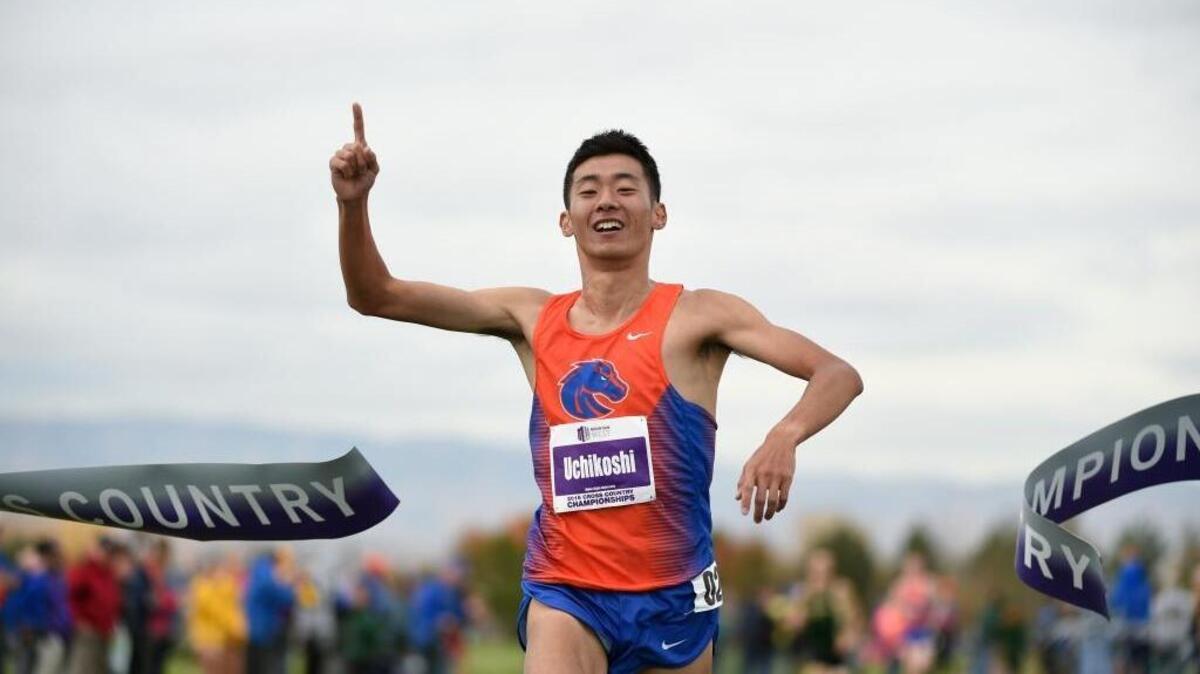 Junior Yusuke Uchikoshi took first place at Friday’s 2016 Mountain West Men’s Cross Country Championships in Kuna. He is the second Bronco in three years to win the individual title.