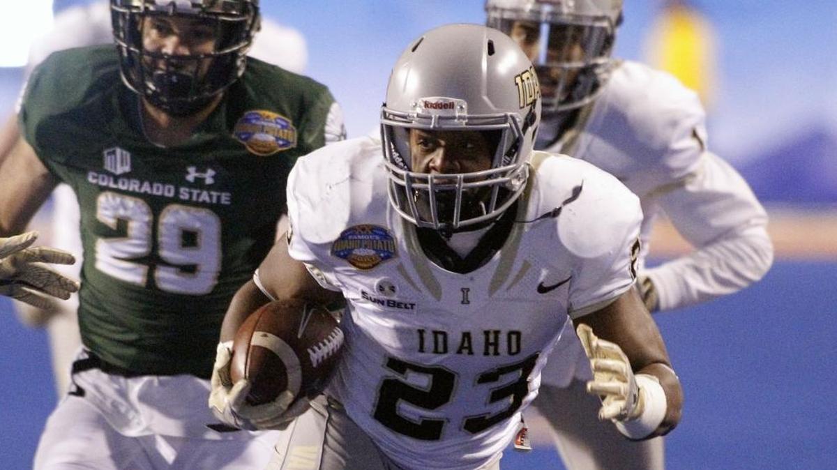 Idaho senior running back Aaron Duckworth led the Sun Belt Conference this season with 1,025 rushing yards.