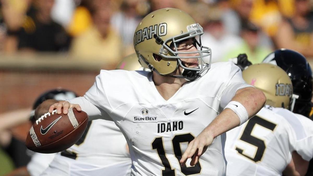 Idaho quarterback Matt Linehan was injured in a loss to Troy on Nov. 2. His status for the Vandals’ final home game Saturday against Coastal Carolina is up in the air.