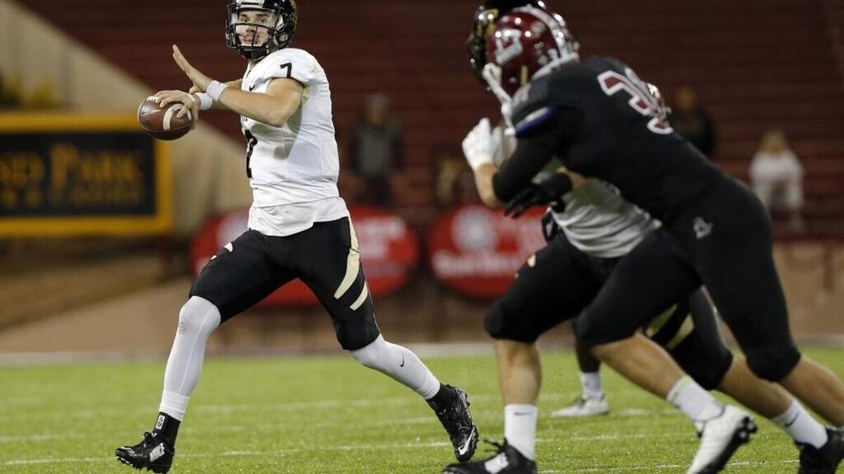 Idaho quarterback Jake Luton throws a pass during the second half of an Oct. 31, 2015, game against New Mexico State in Las Cruces, N.M. New Mexico State won 55-48.