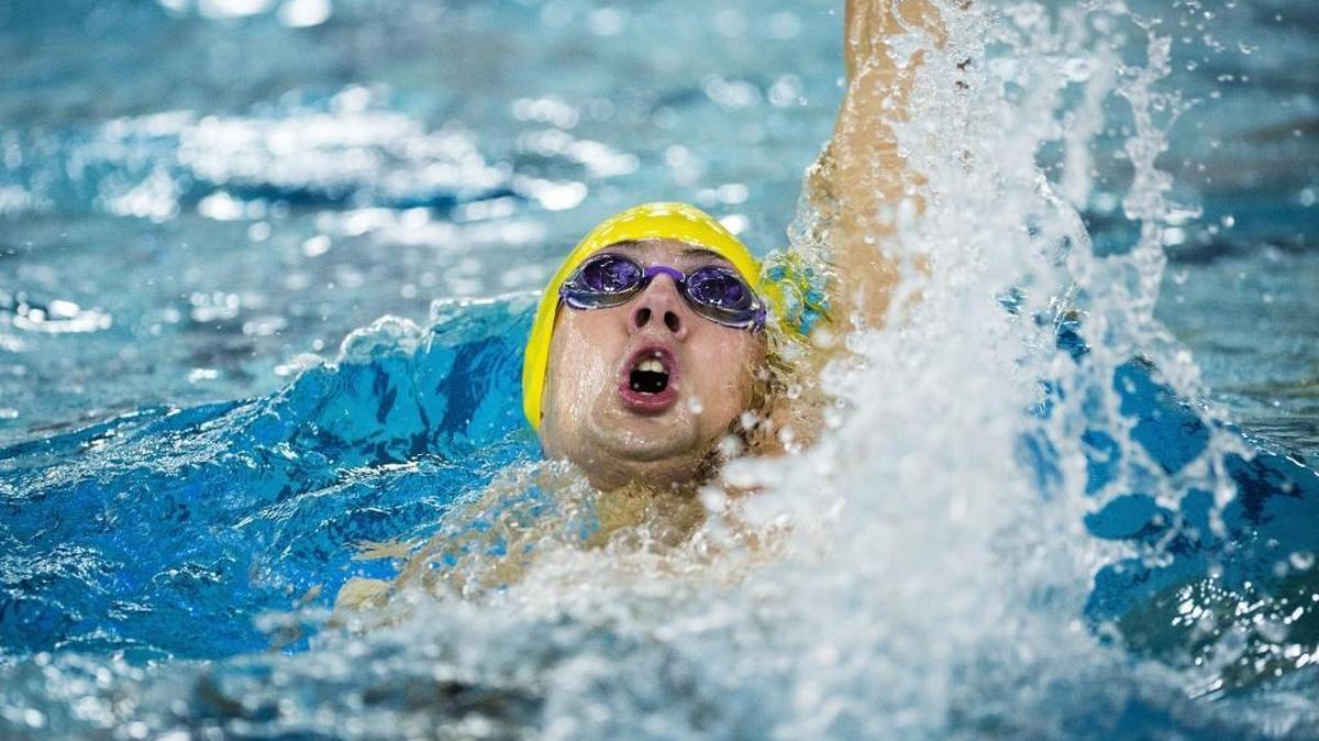 Bishop Kelly’s Thomas Roark competes in an individual medley Sept. 19 at the Boise Aquatic Center. The senior won four events at the state meet and led the Knights to the 4A boys team title.