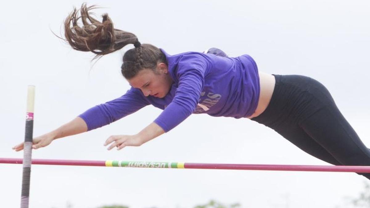 Rocky Mountain’s Taylen Langin is the defending state champion in the 5A girls pole vault. She cleared a state-leading 12 feet, 4 inches last week.