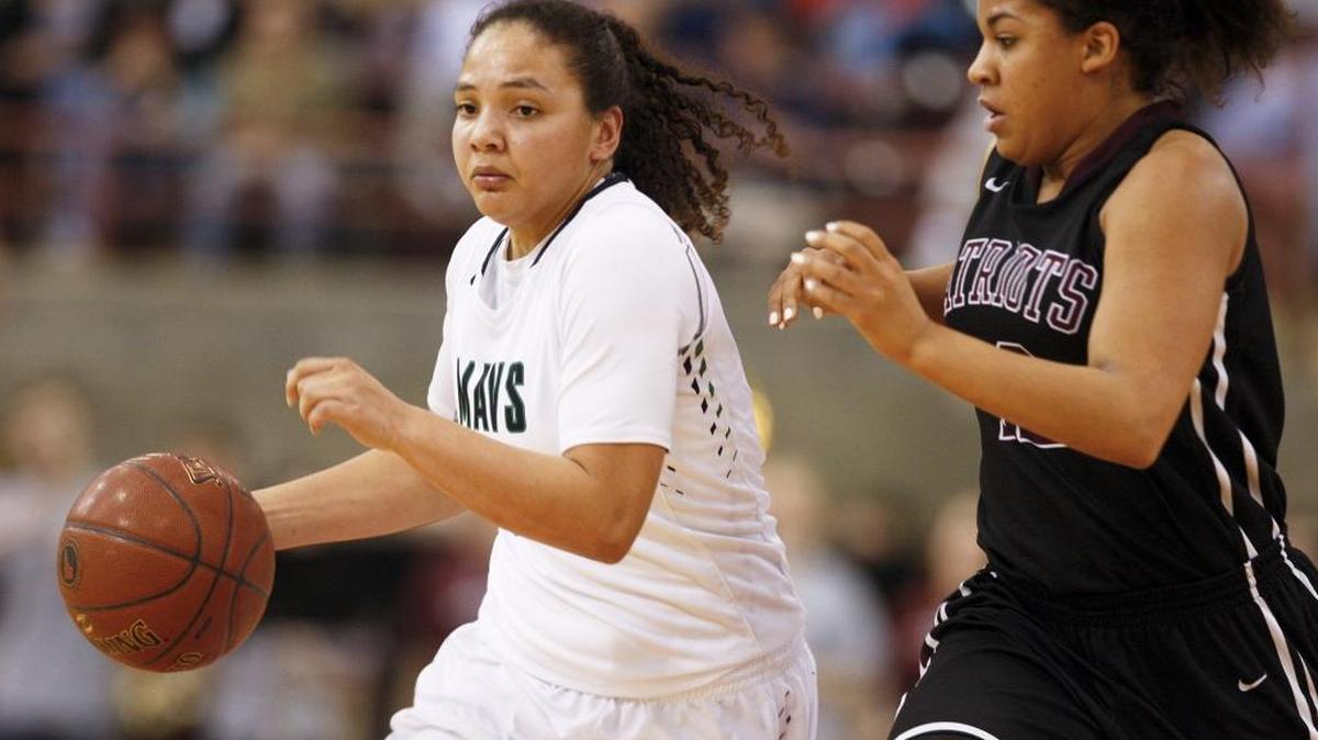 Mountain View’s Destiny Slocum, left, wins her third 5A SIC Player of the Year award. The Maryland-bound point guard also won as a freshman and a junior.