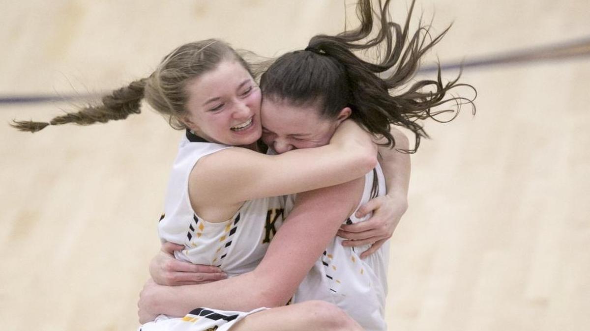 Bishop Kelly’s Lydia Nieto, right, is the 2016-17 4A SIC girls basketball player of the year.