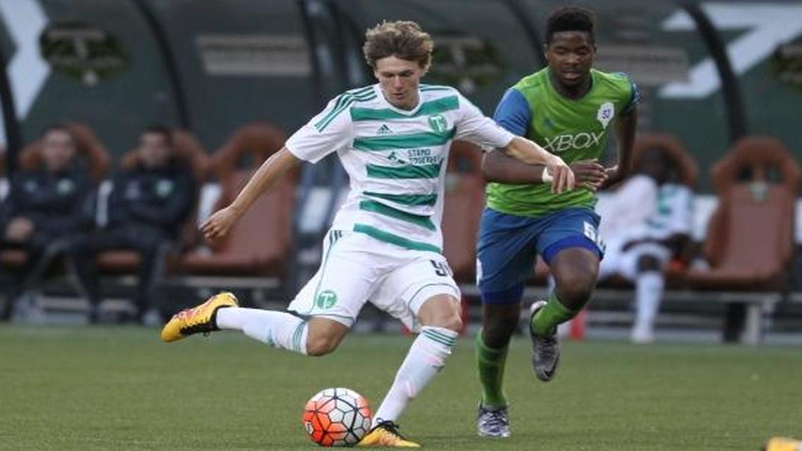Both Eagle’s Blake Bodily, left, and Pocatello’s Terrell Lowe said training in the Portland Timbers Youth Academy has helped them advance as players. “Playing every day with players that are really good, other teams that are really good, everything is held to a higher standard,” Bodily said. “Everything is precise.”