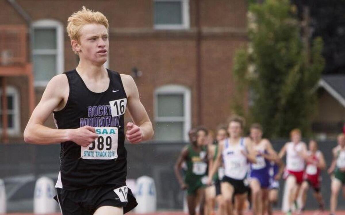Rocky Mountain senior Michael Slagowski won the 1,600 meters well ahead of the competition at the 5A state track and field meet May 21 at Dona Larsen Park in Boise.