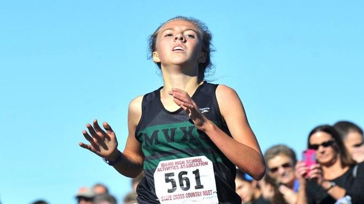 Freshman Lexy Halladay of Mountain View won the 5A individual girls state cross country title Oct. 29 in Pocatello.