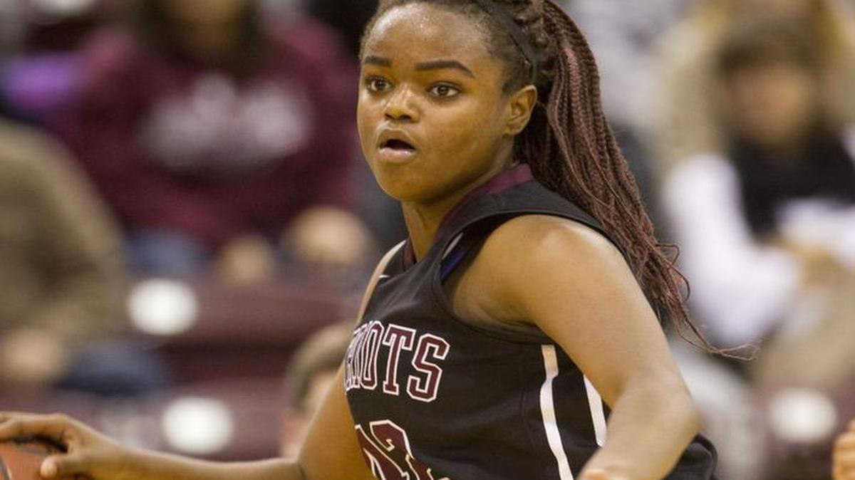 Centennial’s Dominique Williams scored seven points against Lake City in the 5A girls basketball state tournament Thursday at the Ford Idaho Center.