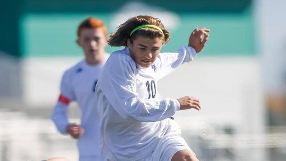 Rocky Mountain senior Jonah Dalmas led the state in goals and assists in boys soccer, and he also was the starting kicker for the Grizzlies’ football team.
