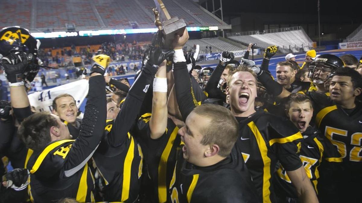 Bishop Kelly’s potential three-peat started with a 42-34 victory over Skyview in the 2013 4A state championship at Albertsons Stadium.