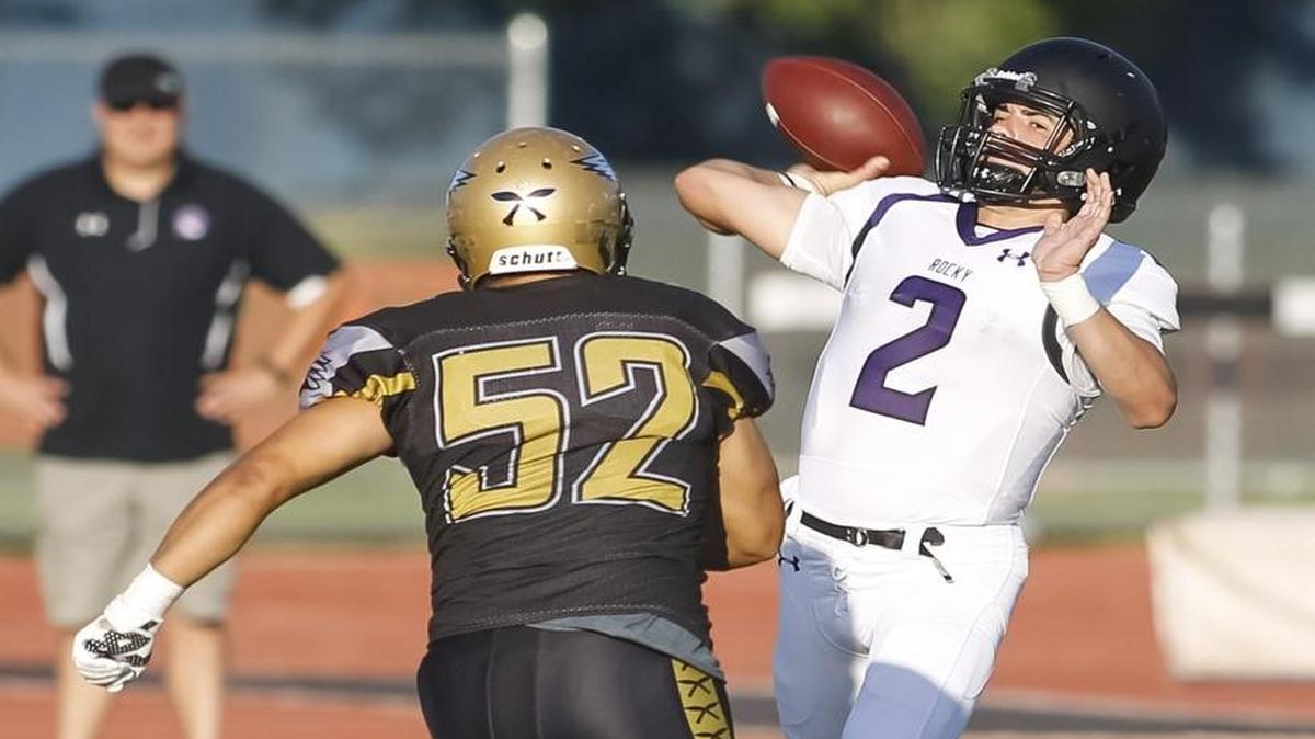 Rocky Mountain senior Thomas Perkins completed 15-of-37 passes for 167 yards and two TDs so far this season. But he was the most dangerous when he kept the ball, running for 230 rushing yards and four TDs.