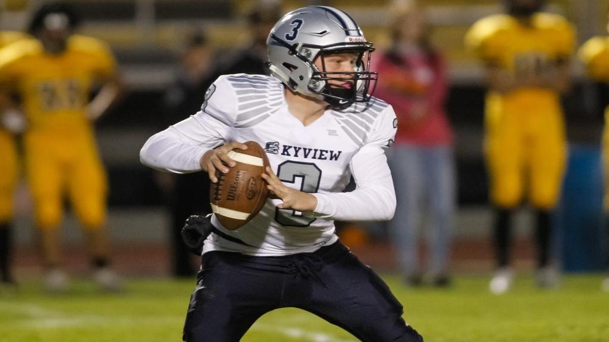 Skyview sophomore quarterback Wyatt Storer is laping the field in the 4A SIC passing leaders.