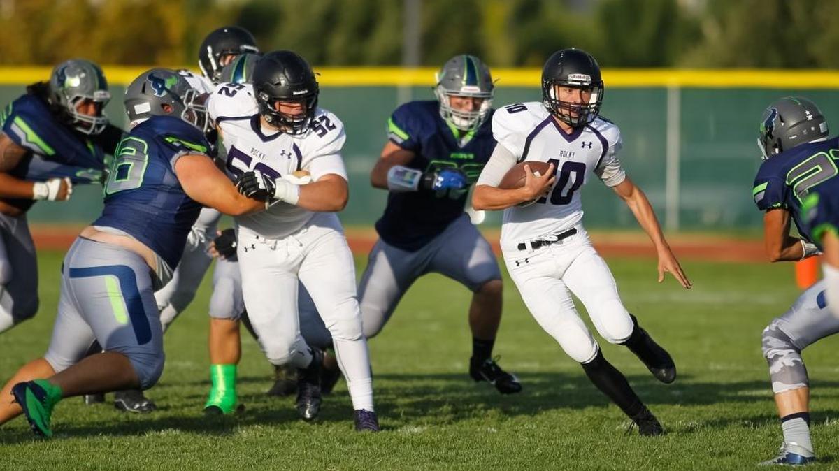 Mountain View hosted Rocky Mountain in a 5A Southern Idaho Conference football game on Thursday, September 3, 2015. Mountain View won 44-20.