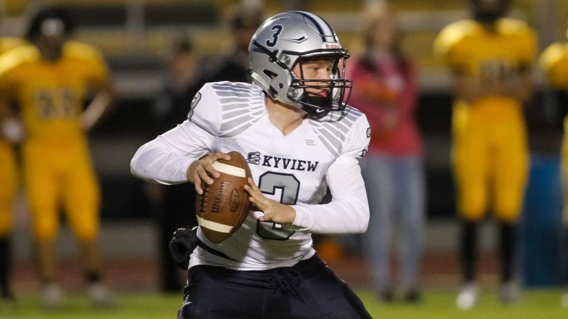 Skyview junior quarterback Wyatt Storer is the 2017 4A SIC Offensive Player of the Year. He threw for 3,238 yards with 37 TDs and nine interceptions this fall.