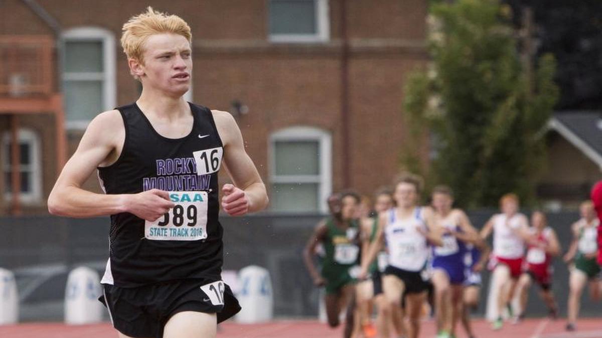 Rocky Mountain senior Michael Slagowski cruises to the 5A state title in the 1,600 meters at 4 minutes, 16.76 seconds May 21 at Dona Larsen Park.