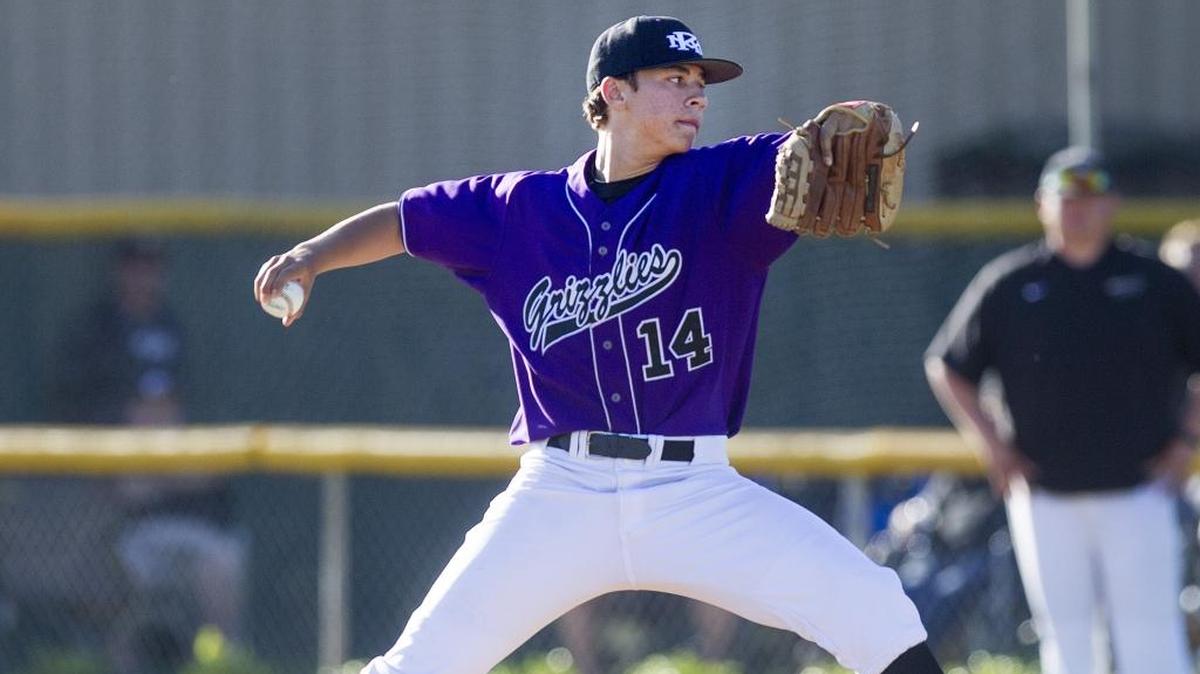 Rocky Mountain pitcher Gabe Hughes throws a pitch during the 5A District Three championship series last year at Capital High.