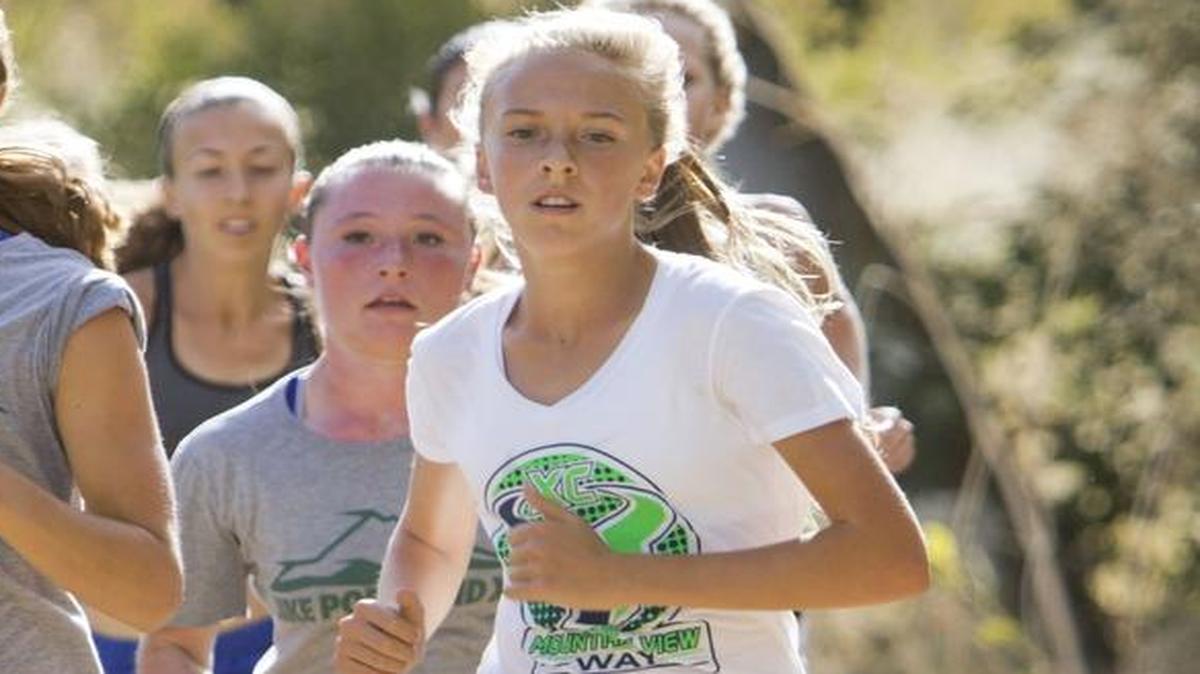 Mountain View freshman Lexy Halladay, shown training at Eagle Island State Park in September, finished 16th Saturday at Nike Cross Nationals in Portland.