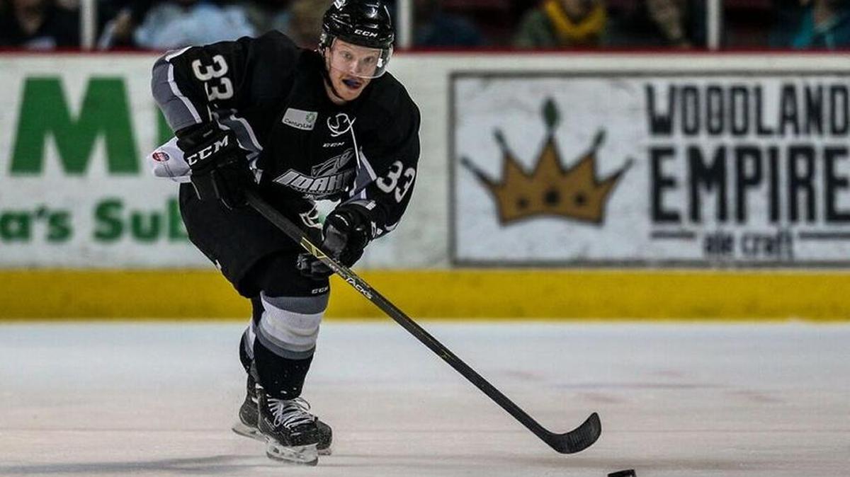 Tommy Fallen, who won an NCAA championship at Yale, has played in 58 games with the Steelheads this season after a trade last fall.