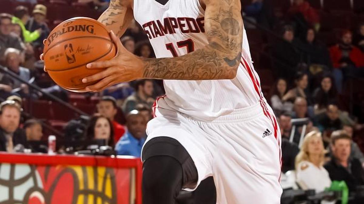 Brandon Fields has averaged 15.6 points and 5.1 assists in 37 career games with the Idaho Stampede.