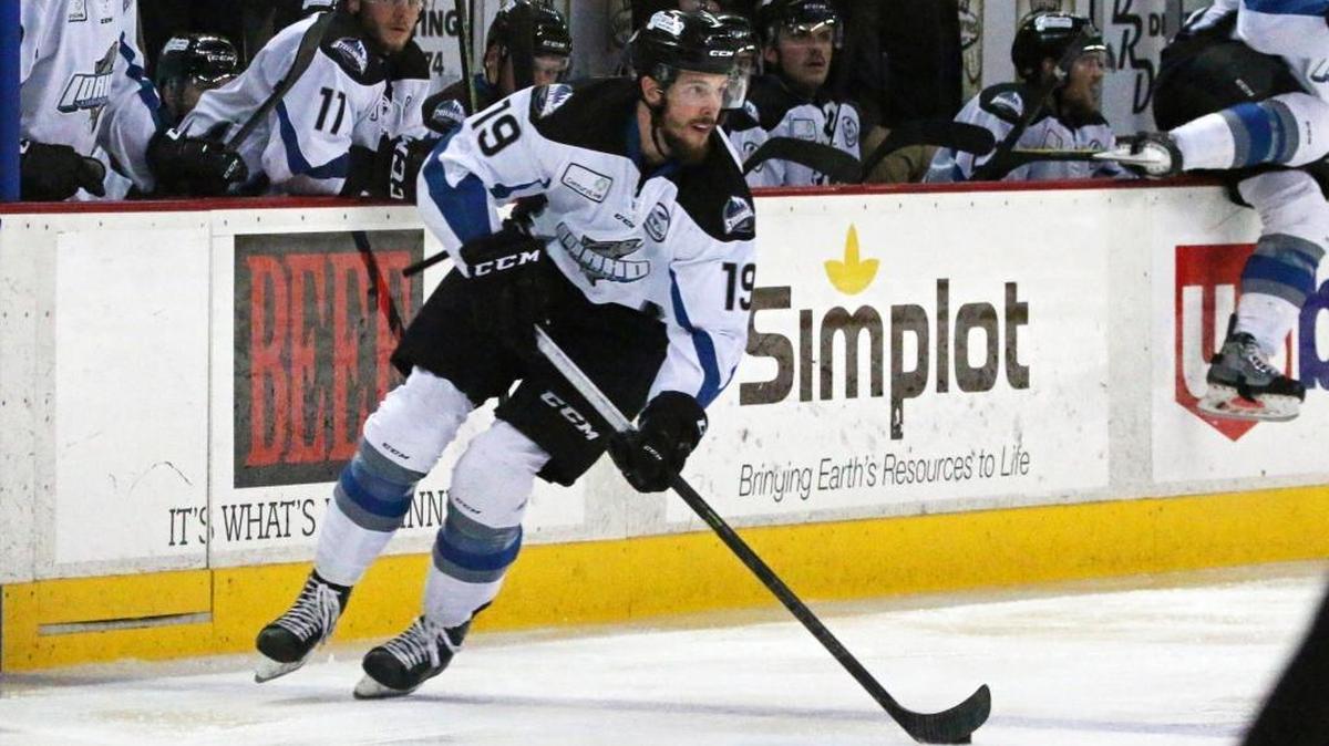 Kellan Lain has played in 19 games for Idaho this year, and has nine games of NHL experience (Vancouver, 2013-14).