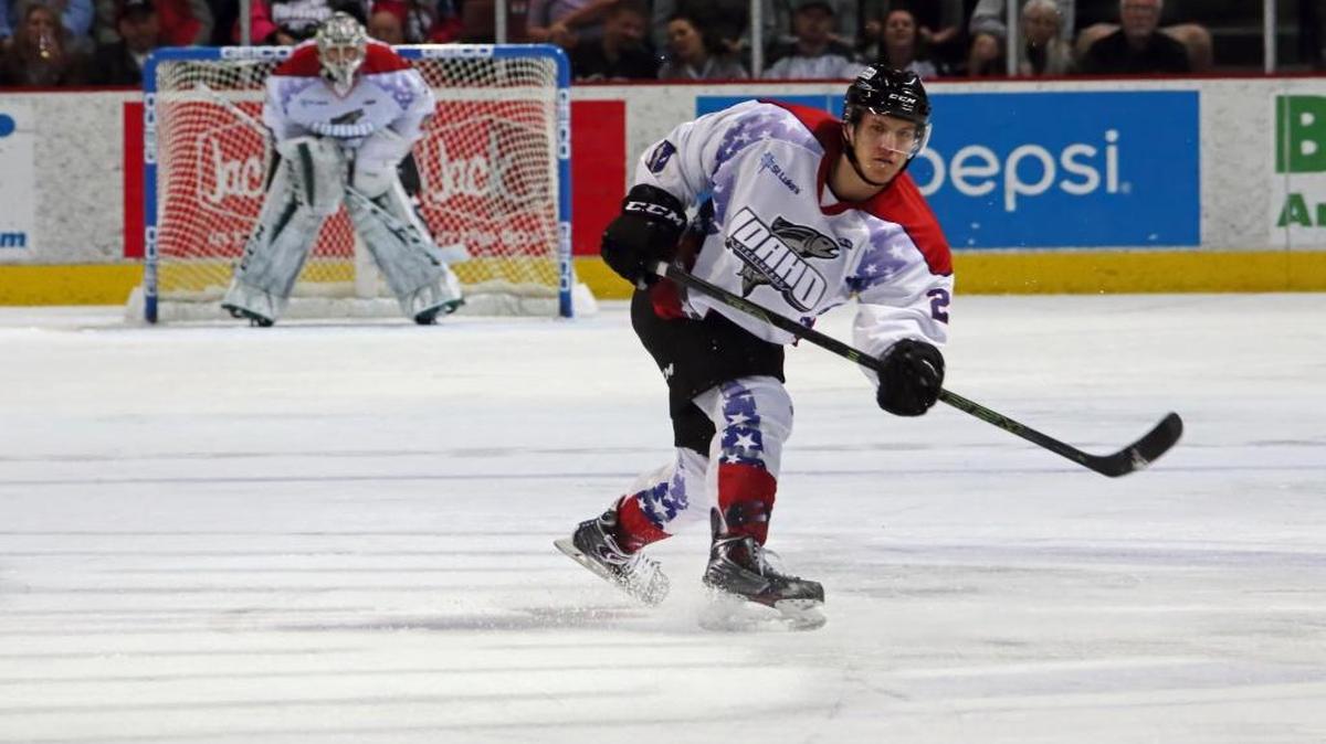 Rookie Zack Kamrass leads all Idaho defensemen in scoring and is sixth on the team with 13 points. He has three goals and 10 assists in 27 games.