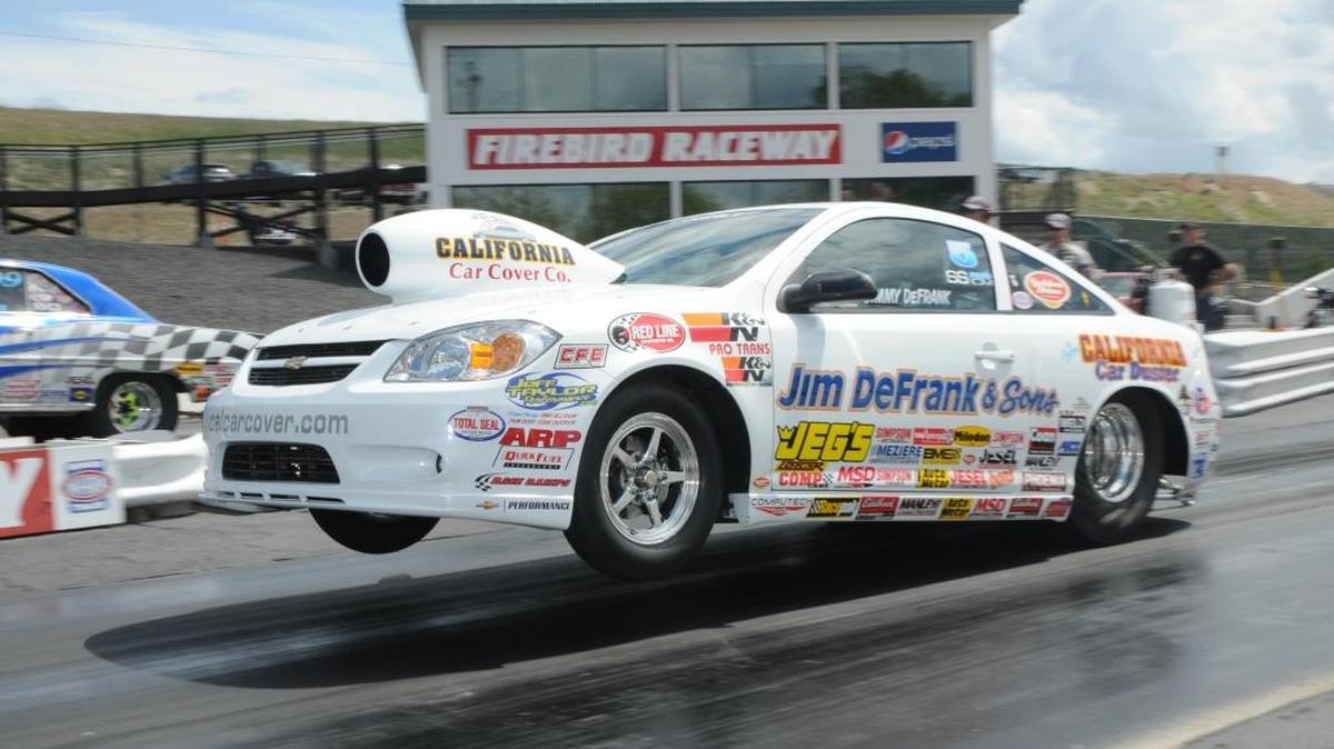 Jimmy DeFrank, a former NHRA World Champion from Thousand Oaks, Calif., qualified No. 18 at 9.18 elapsed time in his 2010 Cobalt.